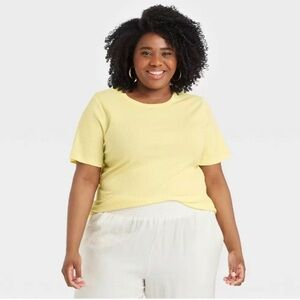 A New Day Lime Yellow NWT Women’s 3x Ribbed Shirt